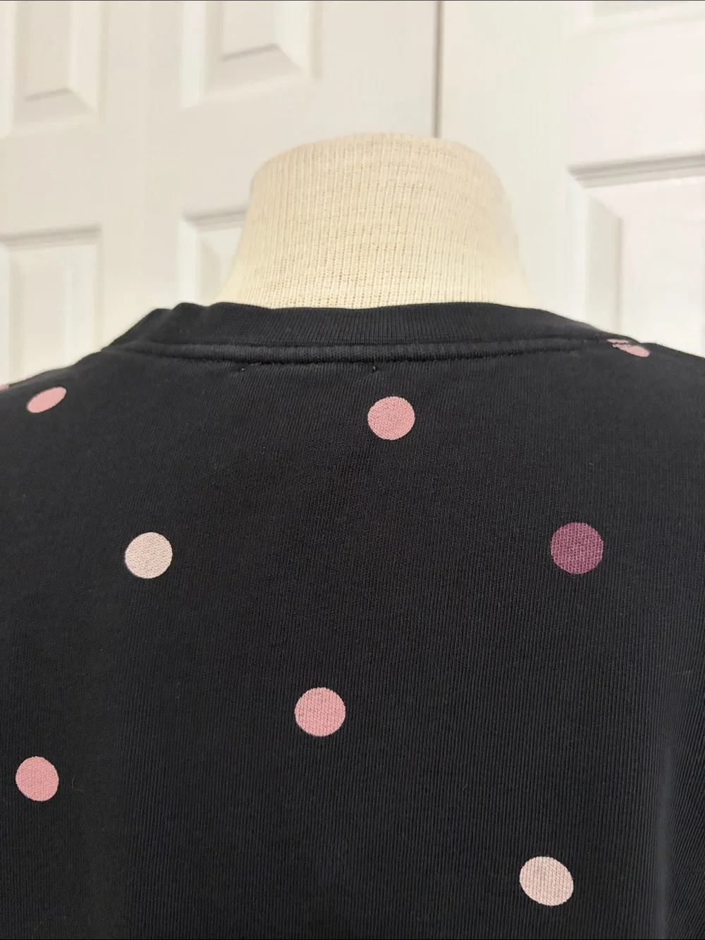 Kate Spade Broome Street Bakery Dot Logo Black Sweatshirt Size Medium